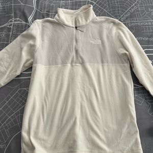 North Face Glacier Quarter Zip, Medium Off-White/Cream